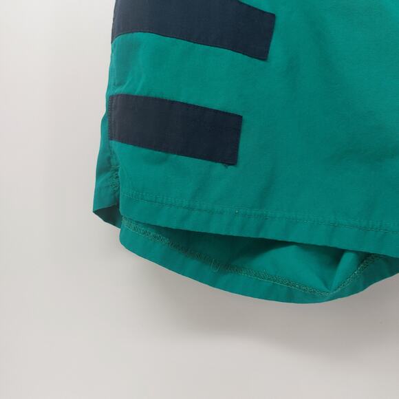 Vintage Swim Trunks Drawstring Beach Pool Green Navy Blue L - Picture 11 of 15